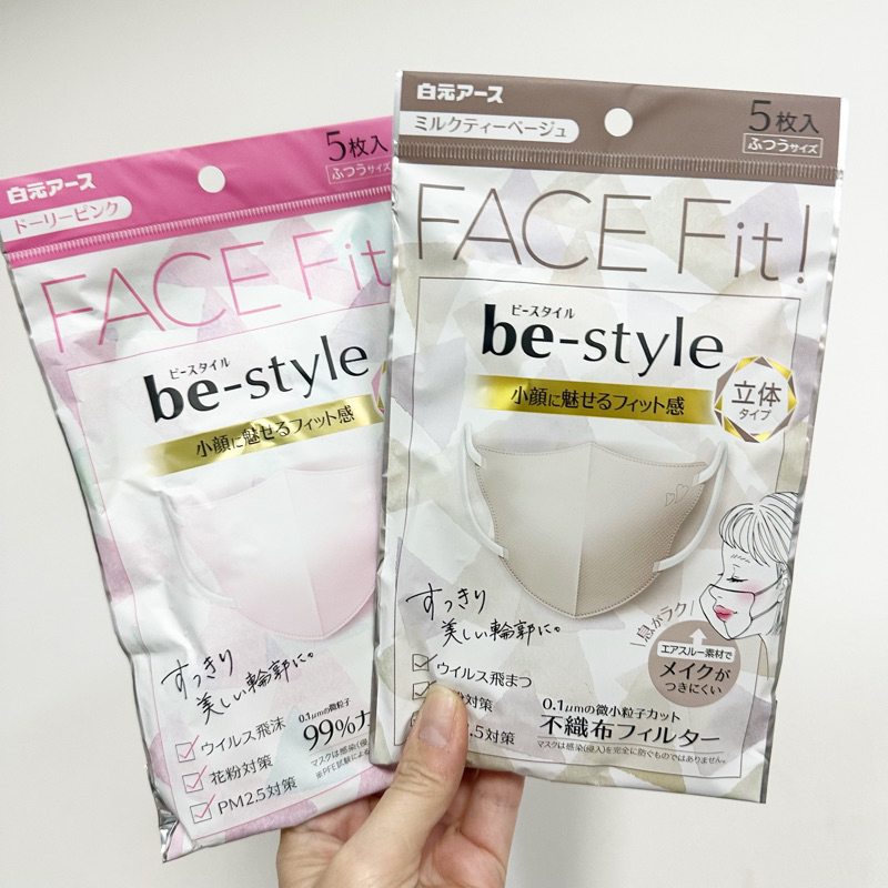หน้ากากอนามัยหน้าเรียว Face Fit be-style แบบ 3D