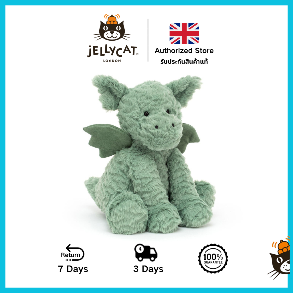 ตุ๊กตา Jellycat Gragon นุ่มและเป็นมิตรกับผิว ไม่หลุดร่วงง่าย jellycat มังกร ของแท้ดั้งเดิม - ส่งเร็ว ของขวัญวันหยุด