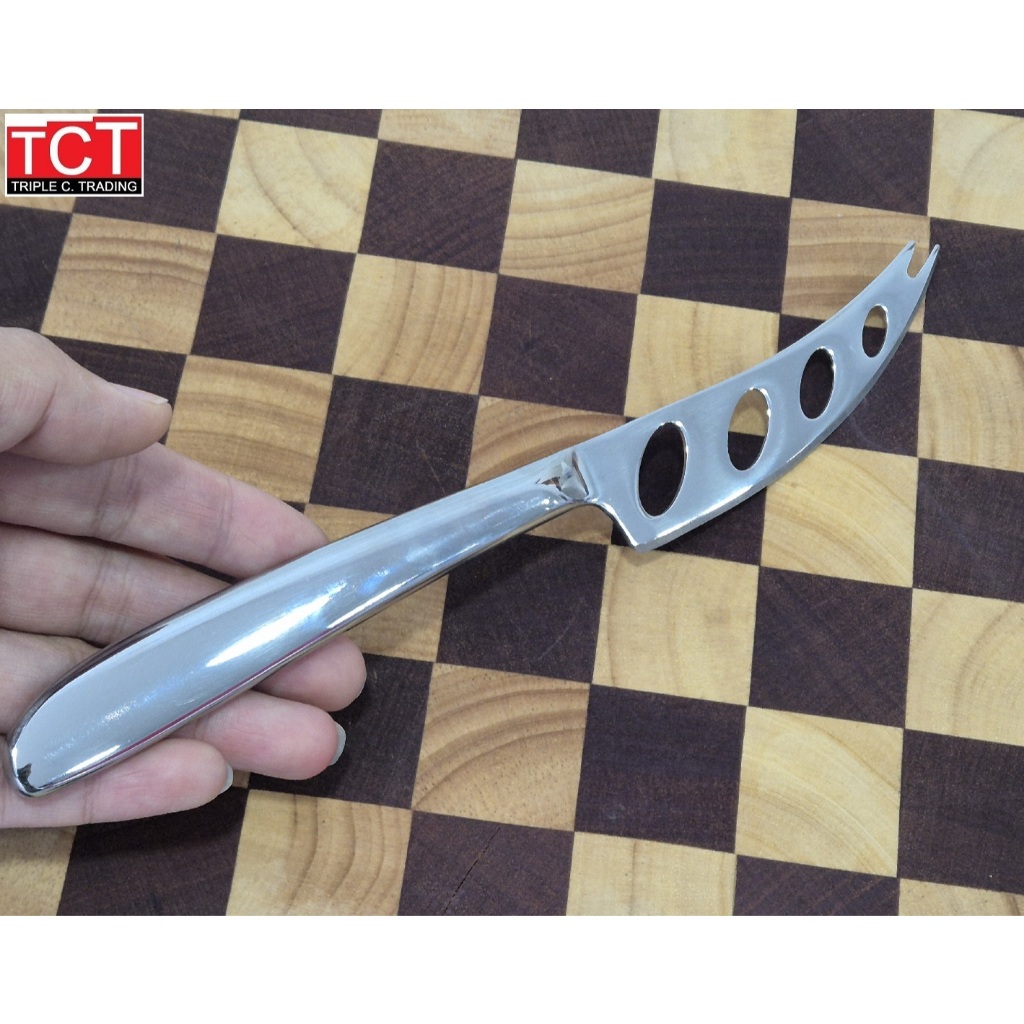 มีดชีส มีดตัดชีสสแตนเลสอย่างดี ขนาด 22.2 ซม. Cheese Knife / Pronged Knife - รูปที่ 4