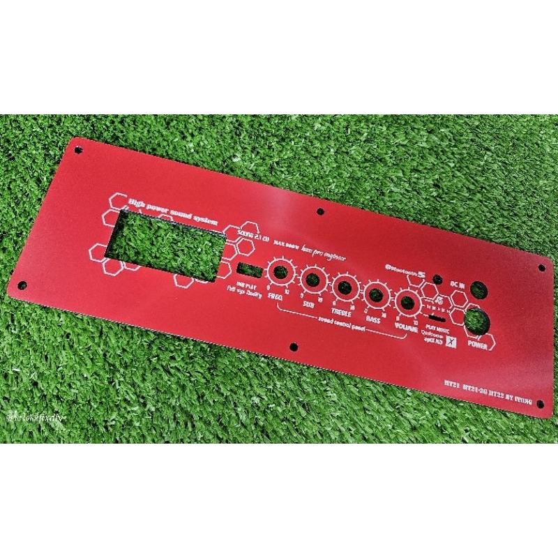 แผ่นเพลท HT21 3g/ TH21 เช็คแบตดิจิตอล คอมโพสิตสีแดง ลำโพงบลูทูDiy