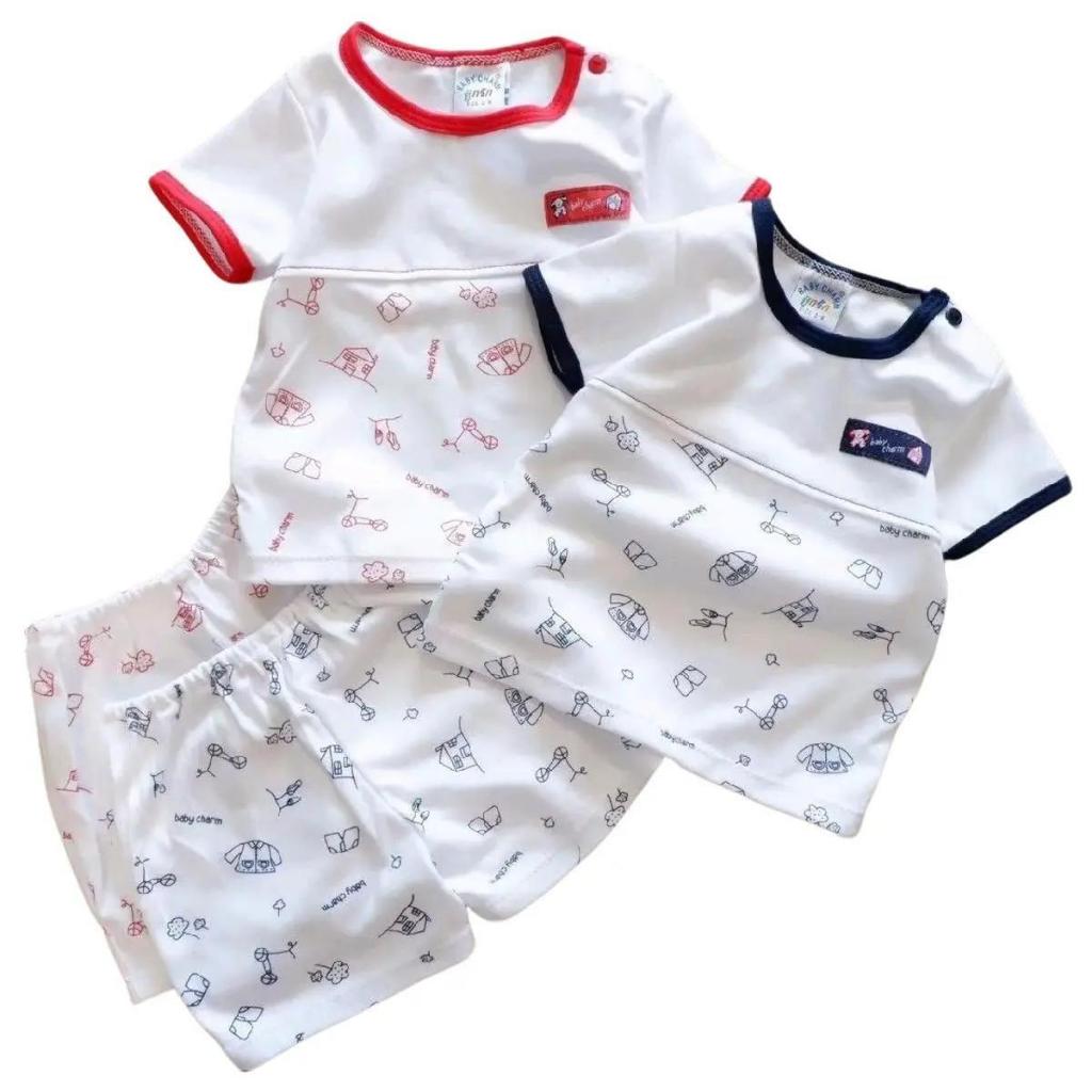 เสื้อผ้าเด็ก ชุดเสื้อกางเกง แขนสั้น ขาสั้น 3-6/6-12 M