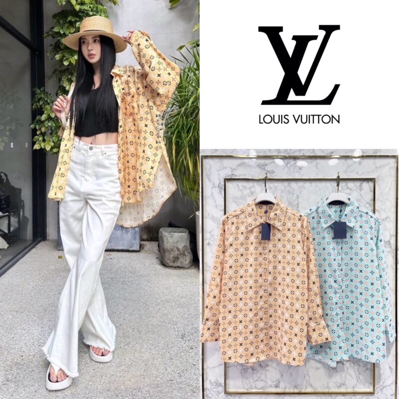 เสื้อเชิ้ตแขนยาว Louis Vuitton ลาย Monogram Kaleidoscope