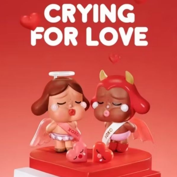 (เช็กการ์ดพร้อมส่ง) CRYBABY Crying For Love Series Figures Blind Box จาก Pop Mart