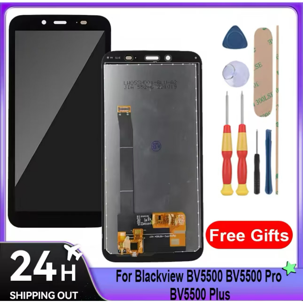 หน้าจอสัมผัส 5.5 นิ้วใหม่ + เปลี่ยนจอแสดงผล LCD 1440x720 สำหรับ Blackview BV5500 / BV5500 Pro BV5500