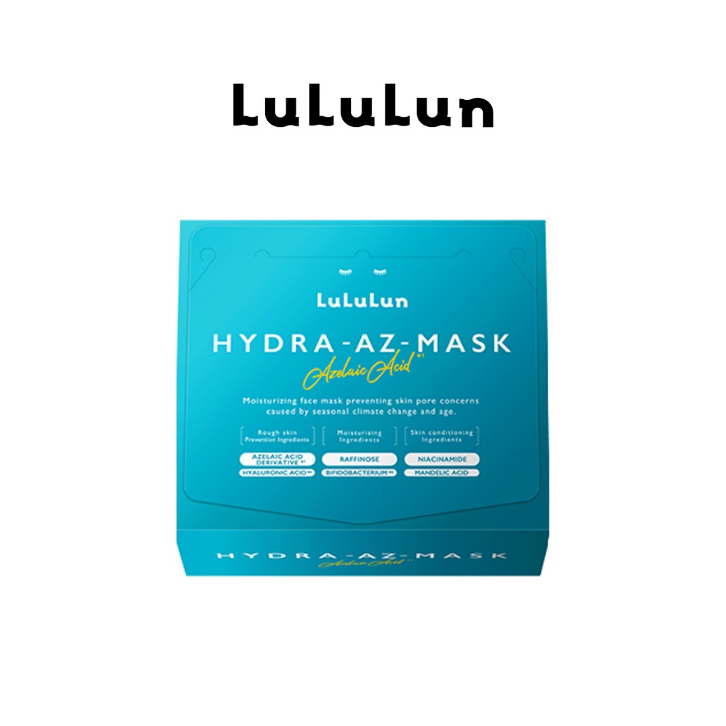 (แพ็ค 28 แผ่น) LuLuLun Hydra AZ Face Mask ลูลูลูน แผ่นมาสก์หน้า สูตรเพิ่มความชุ่มชื้น ดูแลปัญหาสิวแล