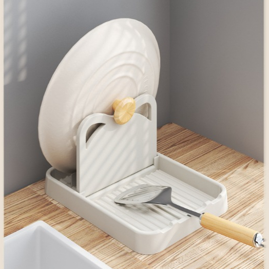 🆔888 ❀2in1 ที่วางฝาหม้อแบบตั้งโต๊ะ พับได้ ที่วางฝาหม้อรูปแมว พร้อมส่ง