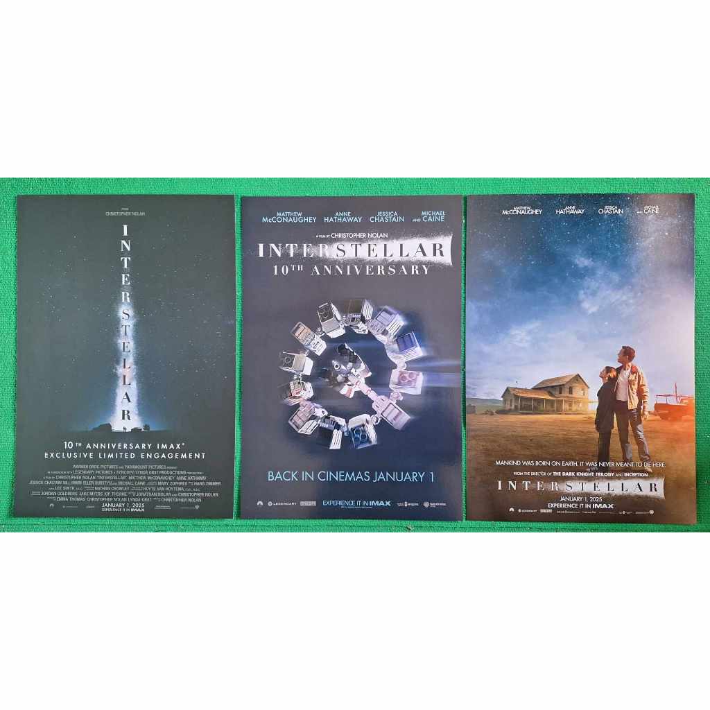 โปสเตอร์ INTERSTELLAR  IMAX ลาย1ลาย2และลาย3 ขนาด13x19นิ้ว แบบกระดาษแข็งของแท้จากหน้าโรงหนัง หายยาก น่าสะสม ราคาถูก Shopee Lazada