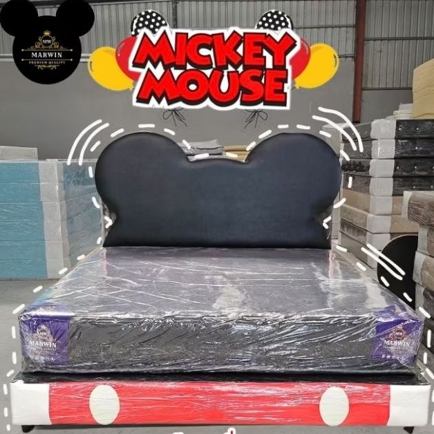 🖤♥️เตียงมิกกี้พร้อมที่นอน🖤♥️