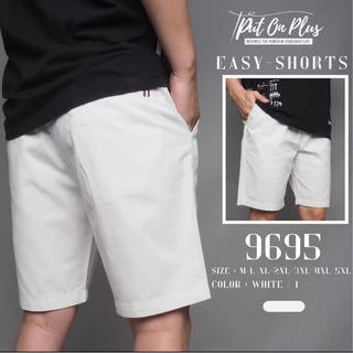 ⚡Goodwin ⚡9695 กางเกงขาสั้น ผู้ชาย เอวยืด ผ้าคอตต้อน สีพื้น ยาว 18-21 นิ้ว ไซส์ 30-40 Goodwin Brand