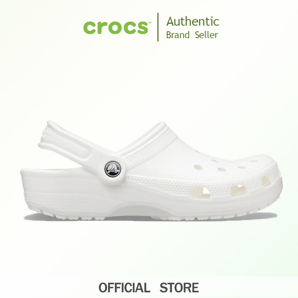 CROCS รองเท้าลำลองผู้ใหญ่ CLASSIC CLOG รุ่น 10001100 - WHITE/BONE