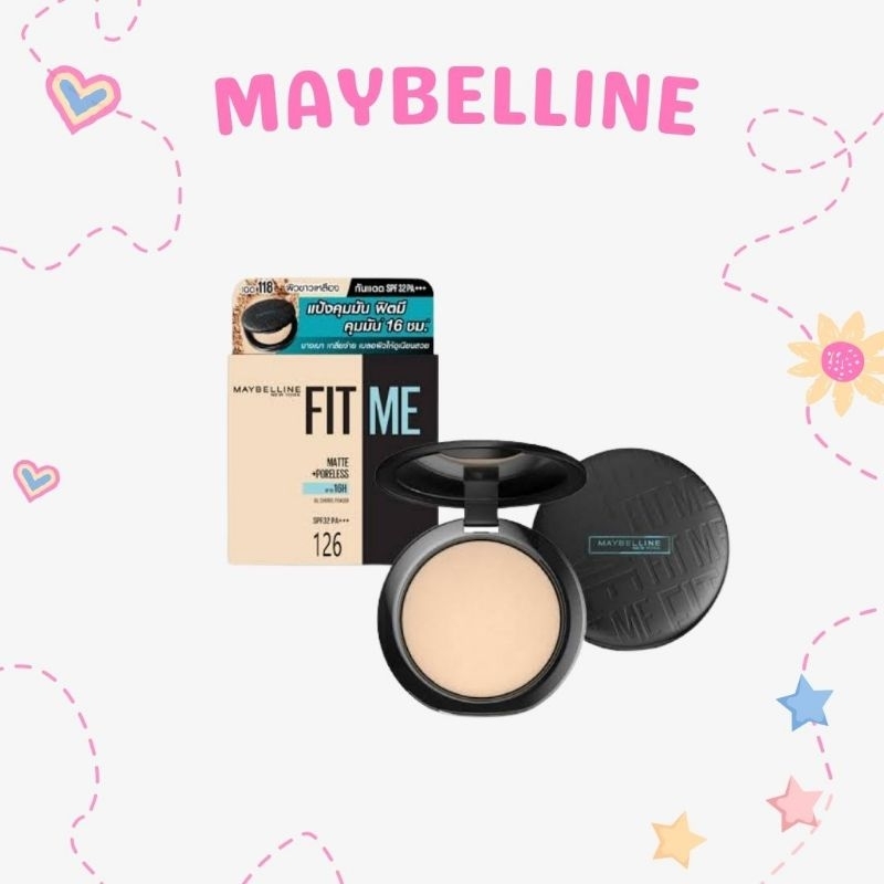 [A040] พร้อมส่ง ♥️ Fit me matte+ porless powder แป้งผสมรองพื้นฟิตมี