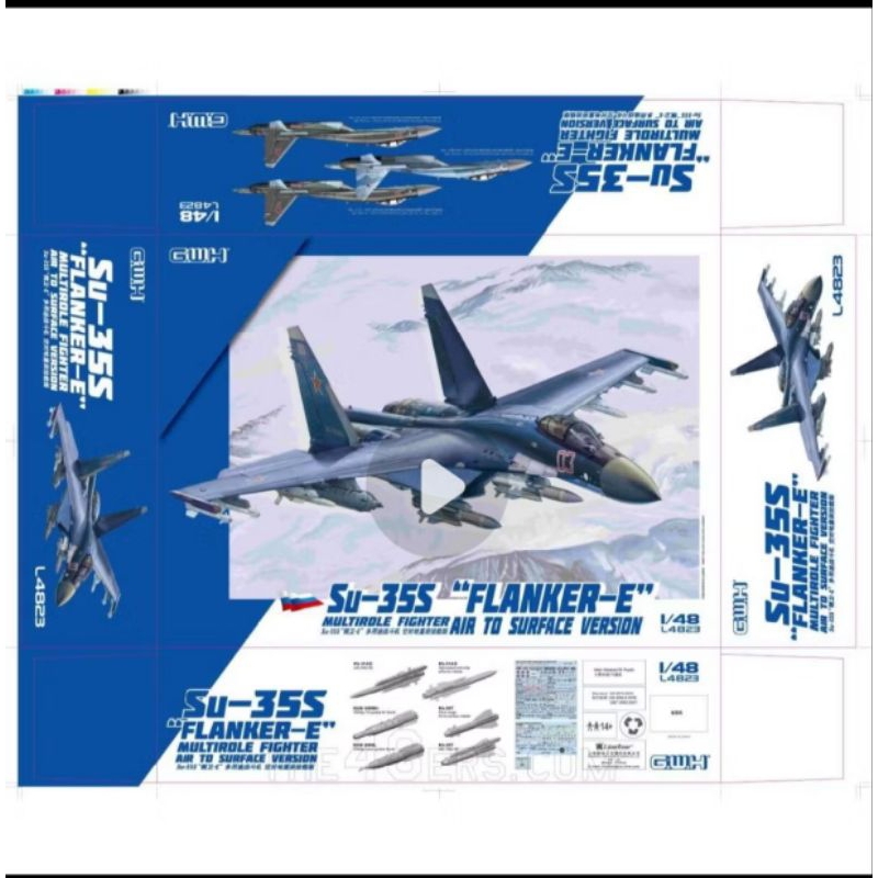 Aircraft Model 1/48 G.W.H. L4823 Su-35S "Flanker-E"M ultirole Fighter Air to Surface Version