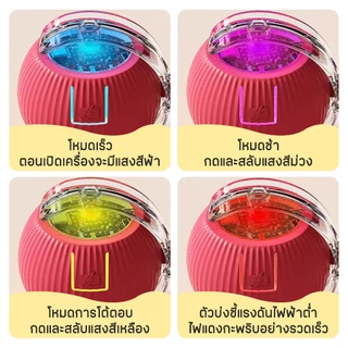 ลูกบอลแมว ของเล่นแมว ลูกบอลสุนัข หมุนได้360องศา เรืองแสง ของเล่นแมวอัจฉริยะ พร้อมสายชาร์จ