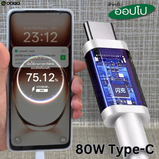 ที่ชาร์จ 80W Type-C สำหรับ OPPO Reno12 Super VOOC ออปโป้ รองรับการชาร์จด่วน หัวชาร์จ สายชาร์จ 1-2เมตร