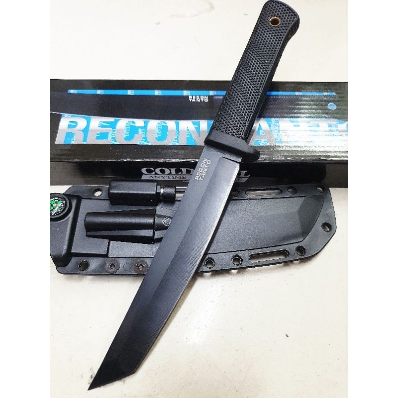 COLD STEEL RECON TANTO พร้อมปลาย KYDEX มีดพกรุ่น309สีดำ ด้ามจับแบบกันลืนคมๆพร้อมส่ง