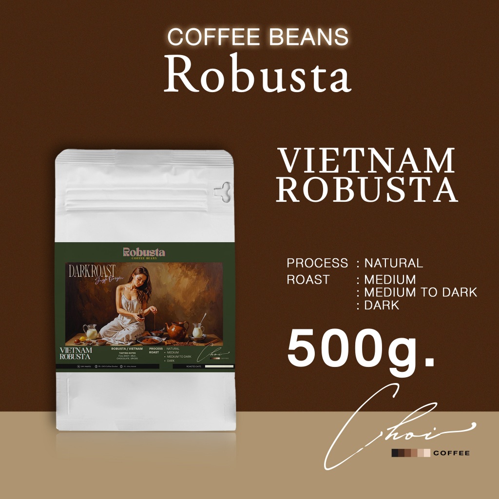 Robusta Coffe beans-เมล็ดกาแฟโรบัสต้า Vietnam Robusta ขนาด 500kg.