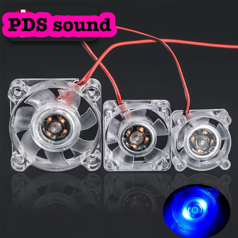 พัดลมระบายความร้อนแอมป์จิ๋วมีไฟled 24v