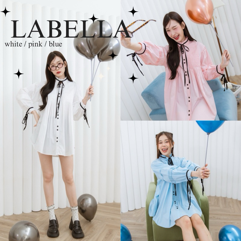 🌸 LABELLA DRESS 🌸 (TYL63) เดรสทรงโอเวอร์ไซต์ ใส่สบาย ทรงสวย