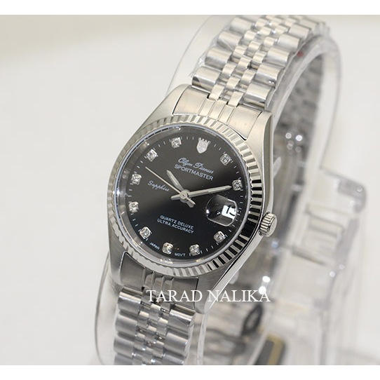นาฬิกา Olym pianus lady sapphire sportmaster 28 มม. 6832L29-404E หน้าปัดดำ
