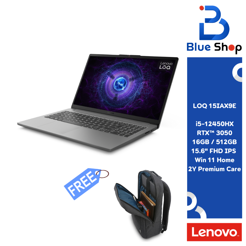 Lenovo LOQ 15IAX9E โน๊ตบุ๊คเล่นเกมประสิทธิภาพสูง สามารถทำงานกราฟฟิกได้ดี 83LK002NTA