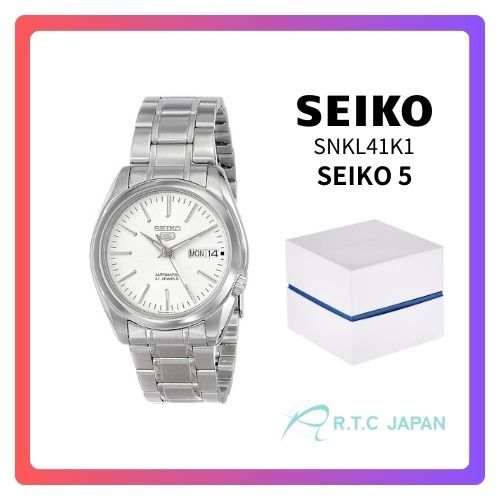 SEIKO SEIKO 5 SNKL41K1  Men's Watch White 37mm Stainless Steel [Direct From JAPAN]