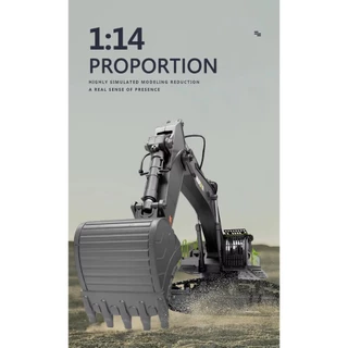 รถบังคับ Huina 1593 22 Channel Excavator รถแม็คโคร 1/14 2.4Ghz Rc