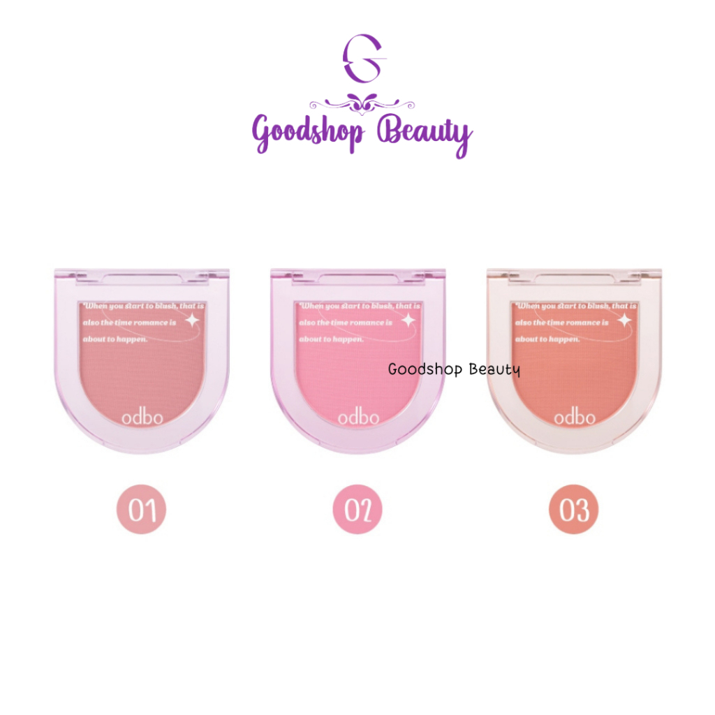 Odbo Romance Mood Blush OD1319 2.8g. โอดีบีโอ บลัชออนโรแมนติก