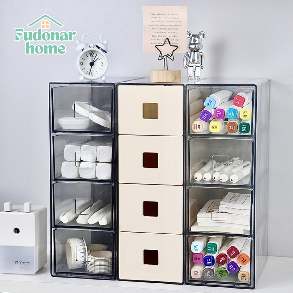 Fudonar กล่องเครื่องประดับ กล่องอะคริลิคกันฝุ่น ขนาดใหญ่ จัดระเบียบโต๊ะเครื่องแป้ง สินค้าพร้อมส่ง รูปที่ 8