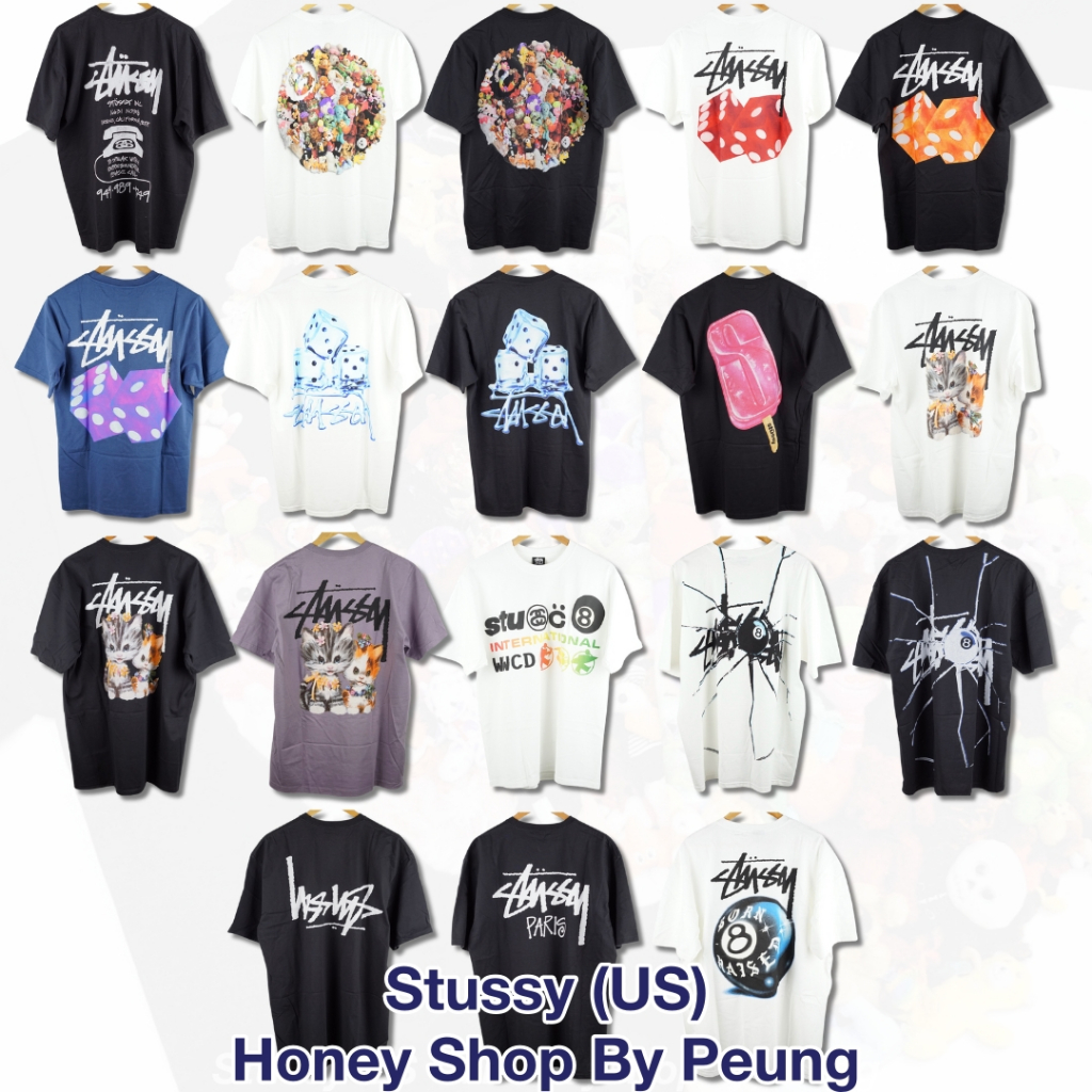 [โค้ดลด 20% เหลือเริ่ม 3,1xx ของแท้ พร้อมส่งในไทย] Stussy (US) T Shirt ของแท้ ชิ้นหายาก ลายที่ต้องมี พร้อมส่งในไทยทุกชิ้