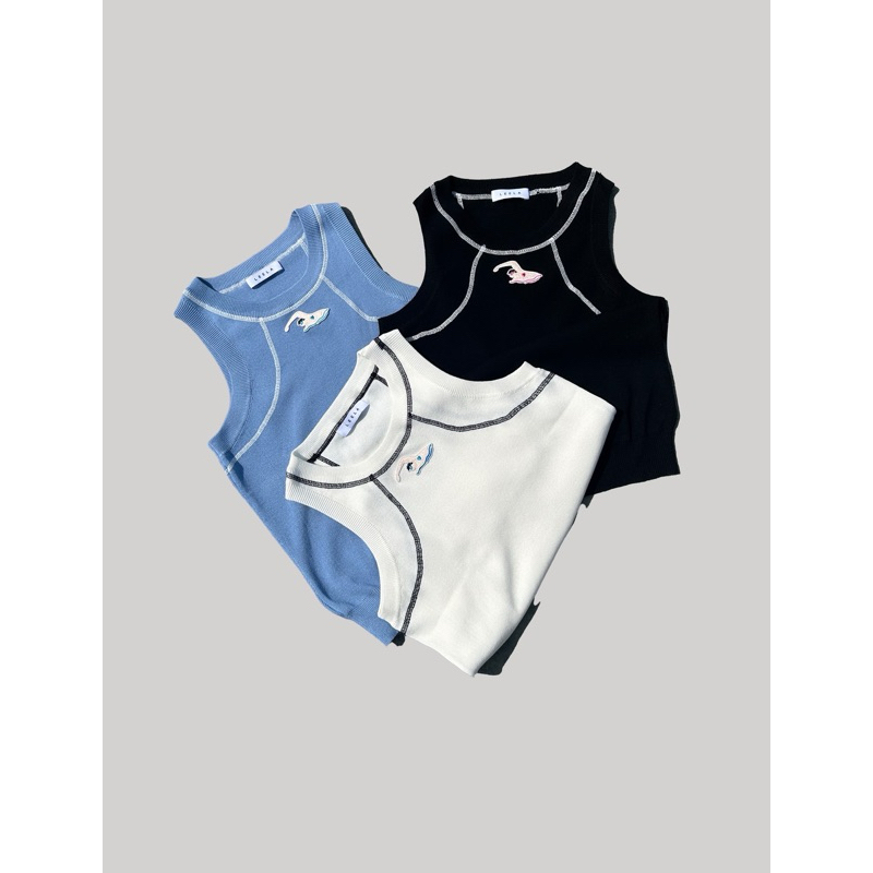 LEELA-KNIT VEST-เสื้อแขนกุดไหมพรหม