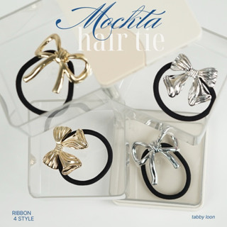 Tabby Loon Mockta Hair Tie Gold-Silver ยางรัดผมริบบิ้นโลหะ