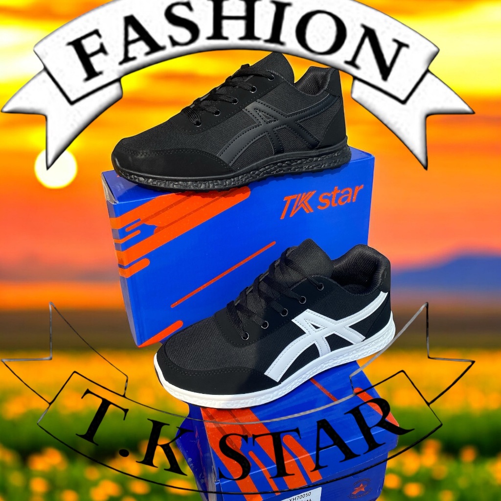 รองเท้าผ้าใบTkstar70050size40-45มี2สีดำขาวและดำล้วนสวยและเท่แน่นอน