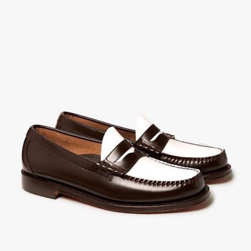 NEW !!! (Just try it on)G.H.BASS Penny loafers Brown/White