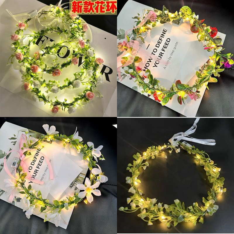 มงกุฎดอกไม้พวงดอกไม้ใหญ่ มุงกุฎดอกไม่ใหญ่ สีสันสวยงาม เหมาะกับงานรื่นเริงสังสรรค์วันเกิดงานเลี้ยง