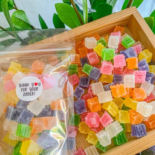 วุ้นกรอบมินิเพชรบุรี รสผลไม้ 6สี 6รส กรอบอร่อย หวานกำลังดี ขนาด 80 กรัม