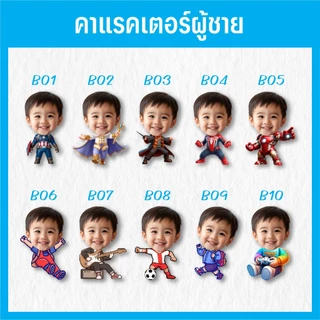 สติกเกอร์กันน้ำ ระบุชื่อ, ข้อความได้ ใส่หน้าเด็กๆ ไว้แปะของ แสดงความเป็นเจ้าของ ซื้อ 3 ฟรี 1 แผ่น