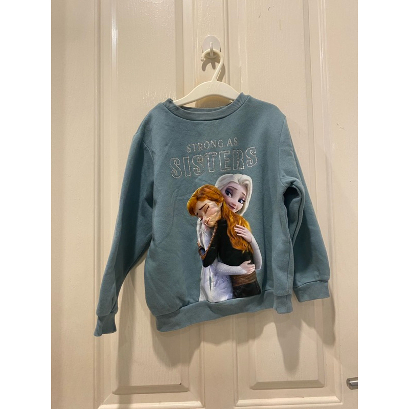 เสื้อสเวตเตอร์ h&m คอลเอลซ่า ไซส์ 110/116 4-6ขวบ