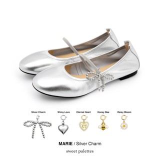 Sweet Palettes รองเท้าหนังแกะ Marie Silver Charm