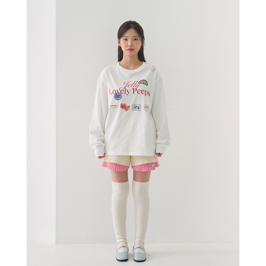JELLYPLEASE - (BASIC PIECES) LOVELYPEEPS oversized sweater