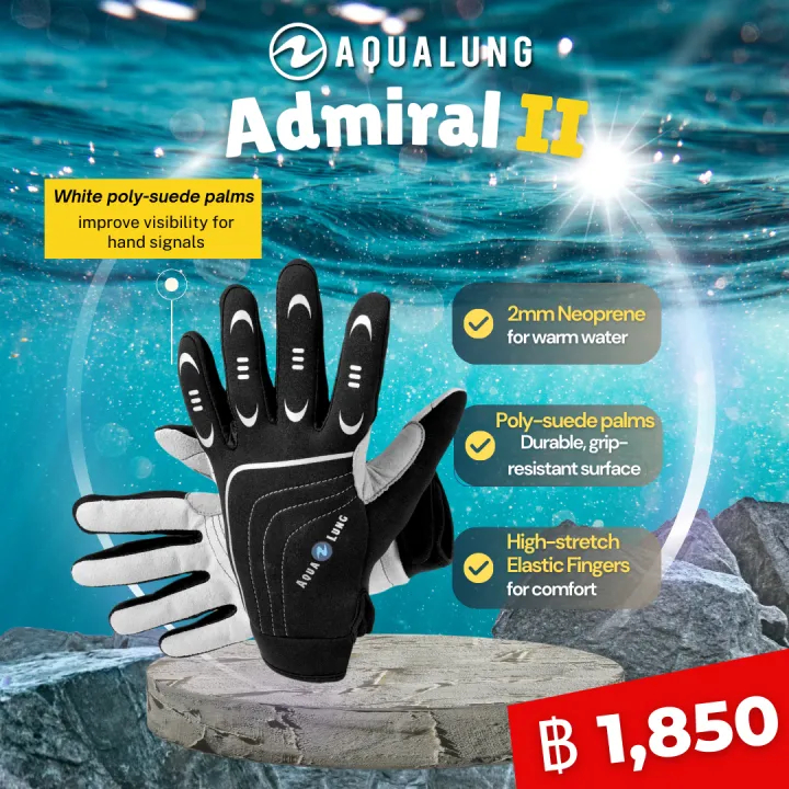 Aqualung Admiral II Gloves ถุงมือใส่ดำน้ำ นีโอพรีน