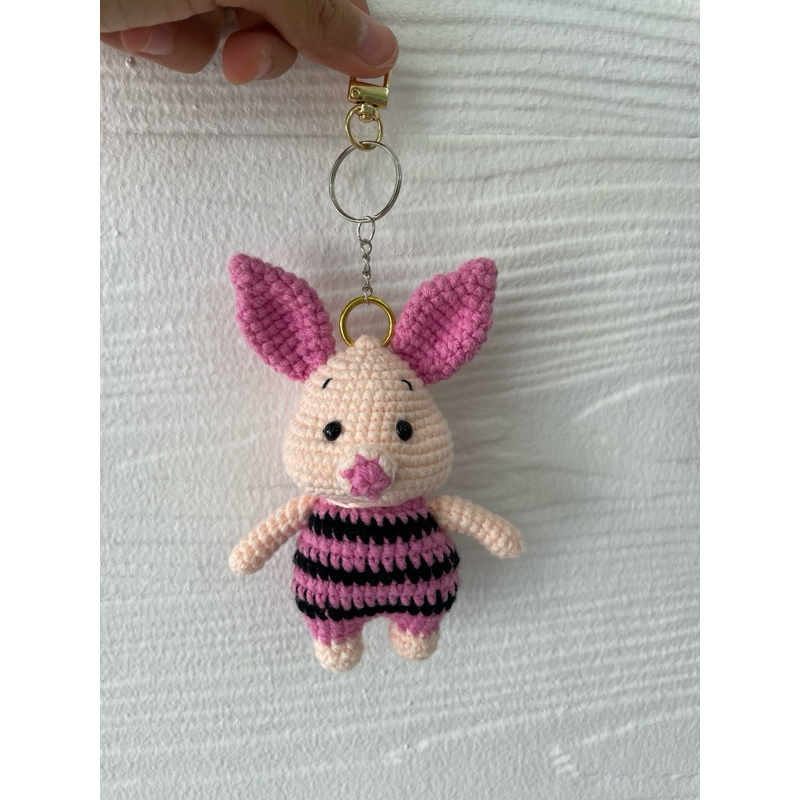 พวงกุญแจโครเชต์ piglet