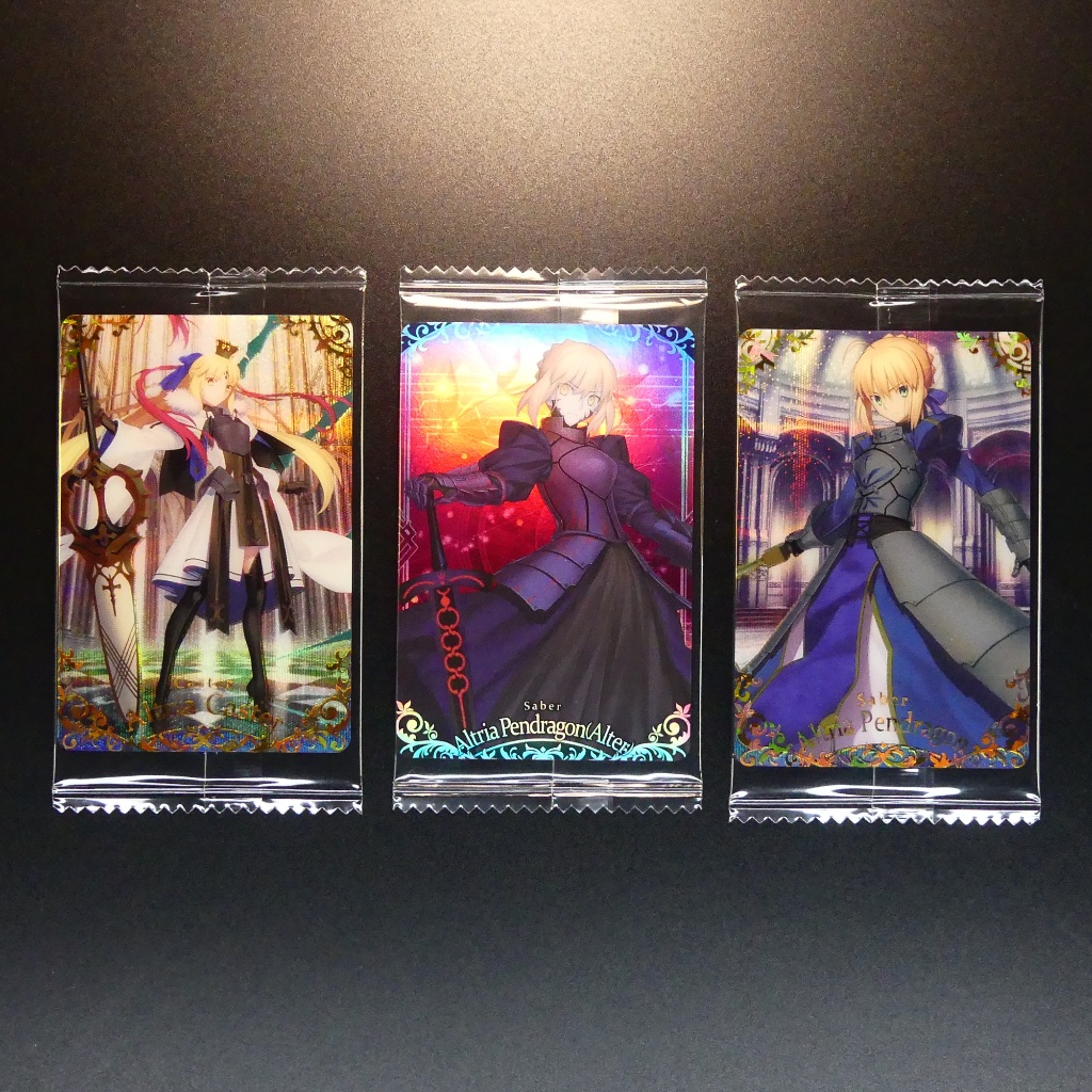 Lot 3 Fate/Grand Order การ์ดเวเฟอร์ Altria Pendragon Set Type-Moon FGO Project Bandai ส่งตรงจากญี่ปุ