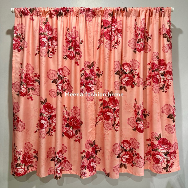 แนะนำ ผ้าม่าน ผ้าม่านหน้าต่าง สอดลวดสลิง(ลายดอกวินเทจ)🌺น่ารัก ลดราคาพิเศษถูกสุดๆ ขนาด110x130cm. สินค้าพร้อมส่ง📦 ราคาพิเศษ มีเก็บเงินปลายทาง