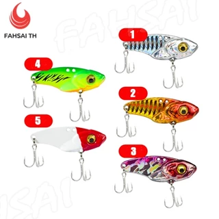 แพ็คกล่อง5ชิ้น5สี เหยื่อตกปลา กระดี่เหล็กVIB บอดี้สวยตา3D ขนาด5/7/10/15/20g