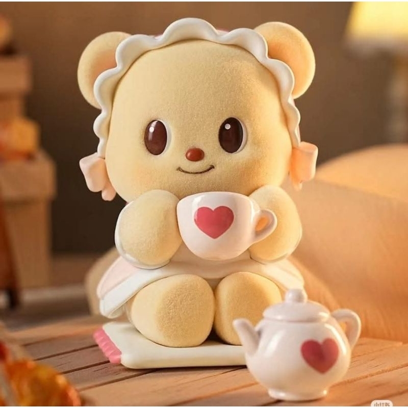 (แบบสุ่ม) หมีเนยคอลใหม่ Plzdot x Butterbear Leisure time Series Blind Box Figrues