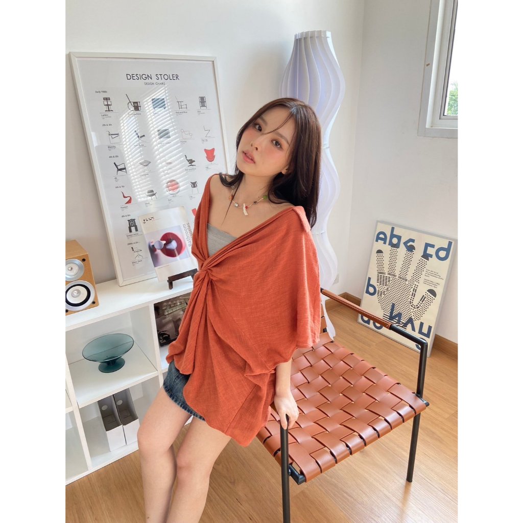 Colourblockmatter- Irene Top เสื้อแต่งเกลียวหน้ามี 4 สี