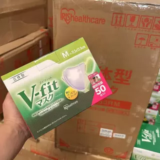 แมส Vfit 50 ชิ้น แพ็คแยกชิ้น สีขาว m l 💯แท้ แมส v fit mask