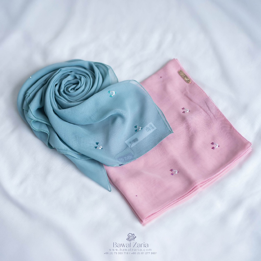ZARIA Crystal Bawal ผ้าคลุมบาวาประดับคริสตัล