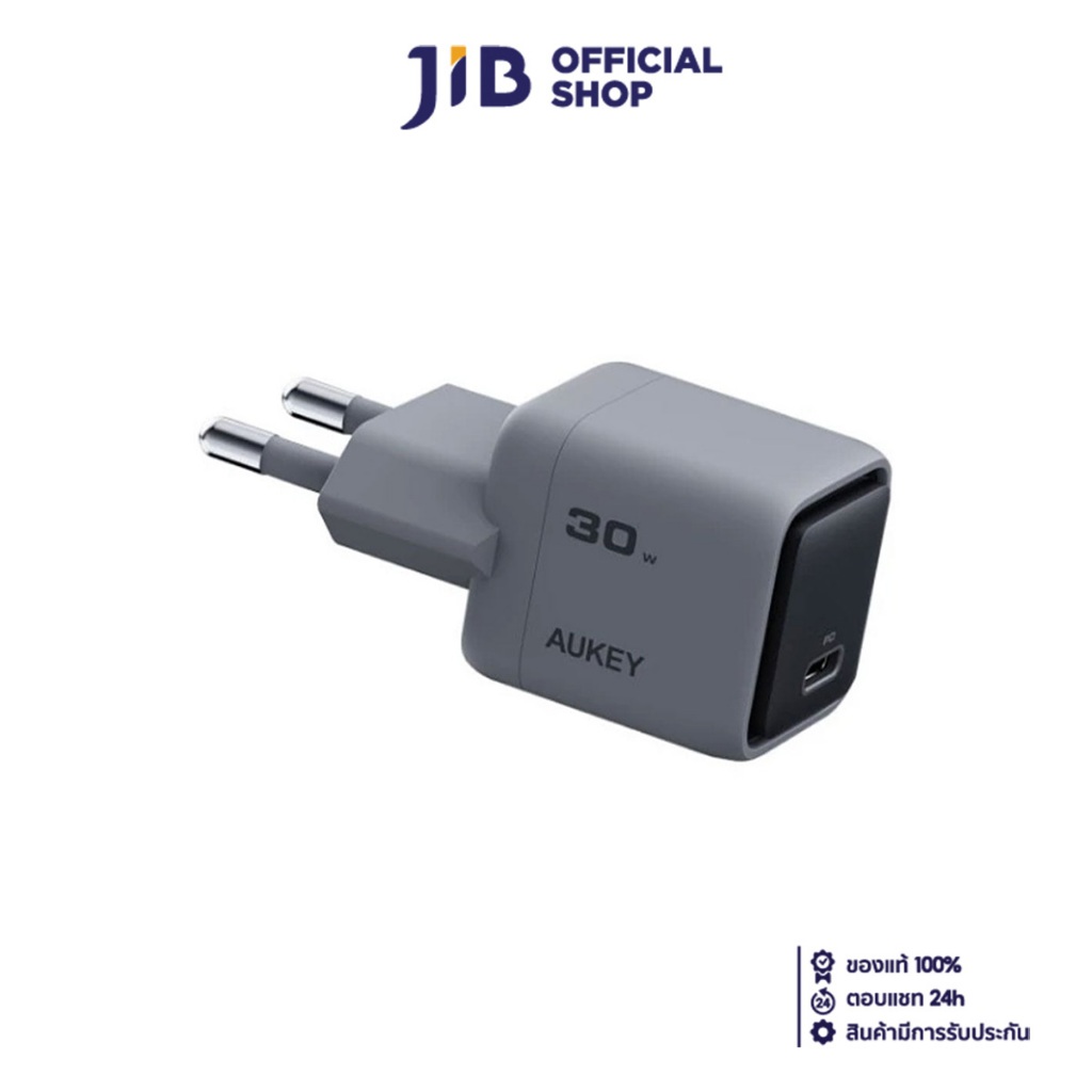 ADAPTER CHARGER (อะแดปเตอร์) AUKEY COMET 30W WITH GaN TECH (PA-C1) (BLACK)