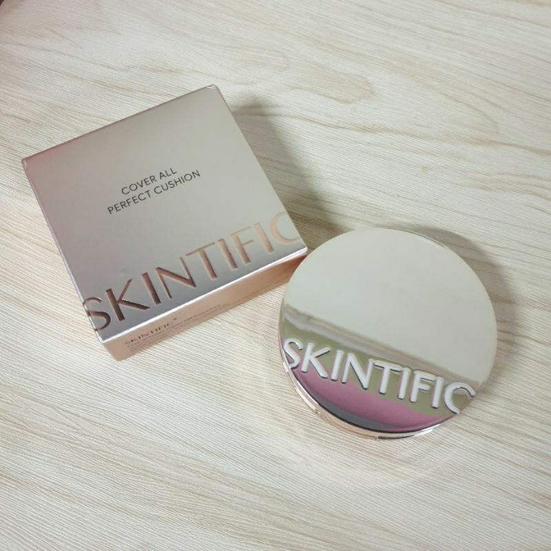 ส่งต่อ SKINTIFIC คุชชั่น Cover All Perfect Cushion SPF35+ PA+++ คุชชั่นสูตรโกลว์ ตลับทอง 02N